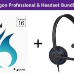 Dragon Professional Individual v16 with Dragon Single Ear AI Noise Cancelling Headset extra Light weight